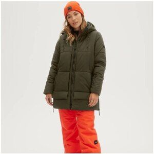 O’Neill Azurite Women’s Black Ski Jacket Insulated Hooded Winter Coat Size Large